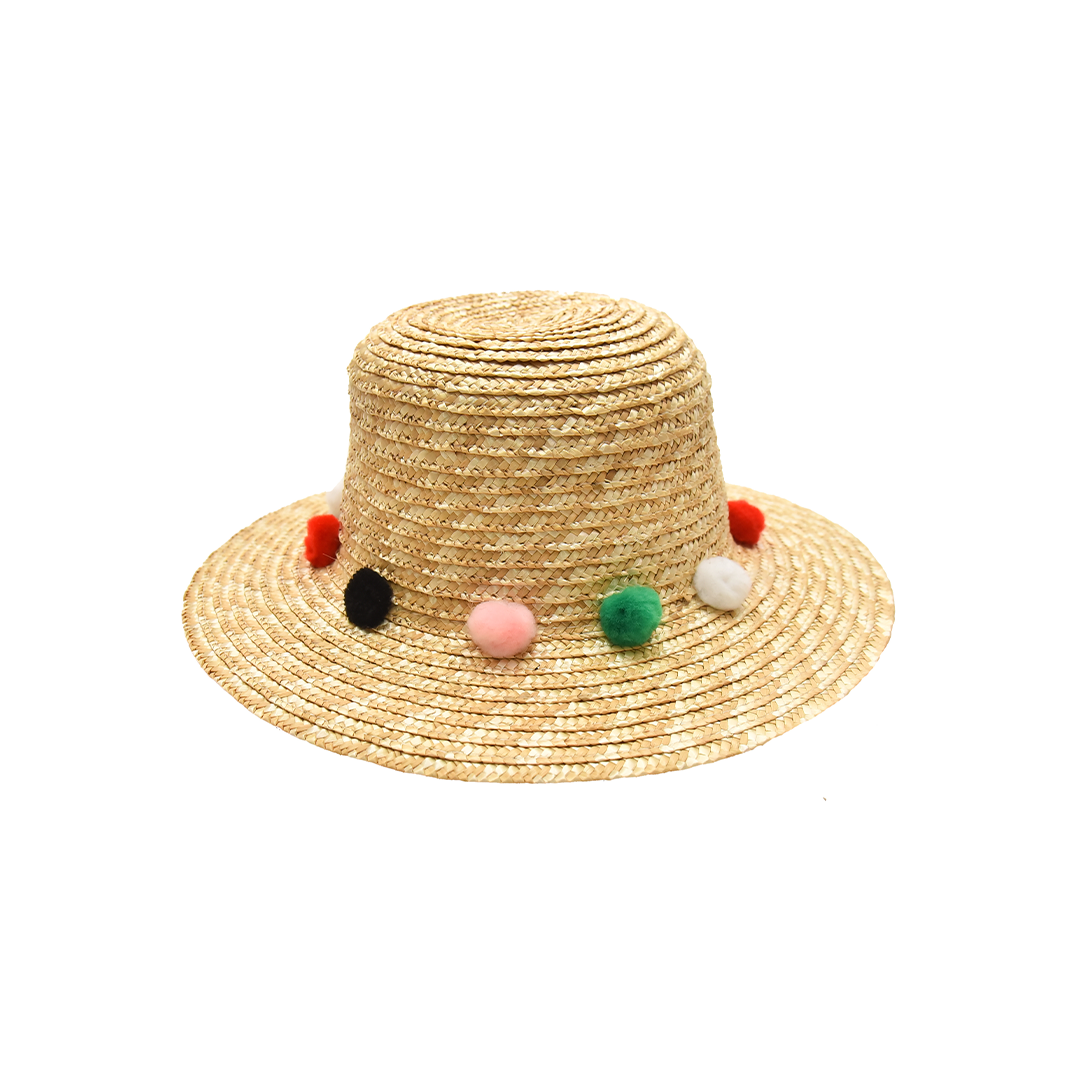 Boater Hat with Pom Pom โ Myaraa