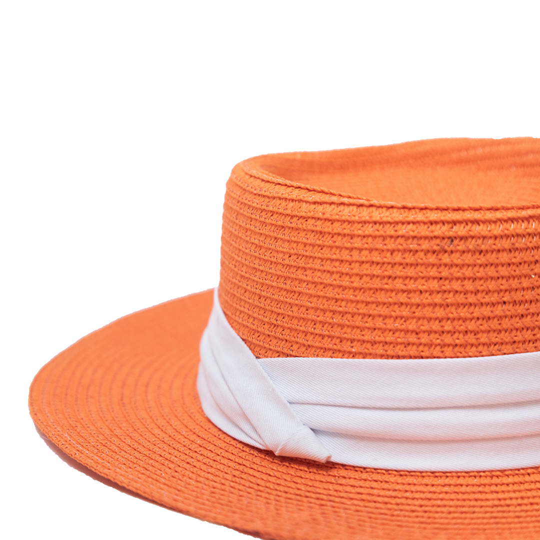 Orange pork pie hat sales